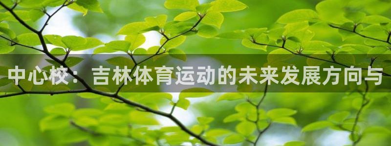 3377体育在线官网：中心校：吉林体育运动的未来发展方向与